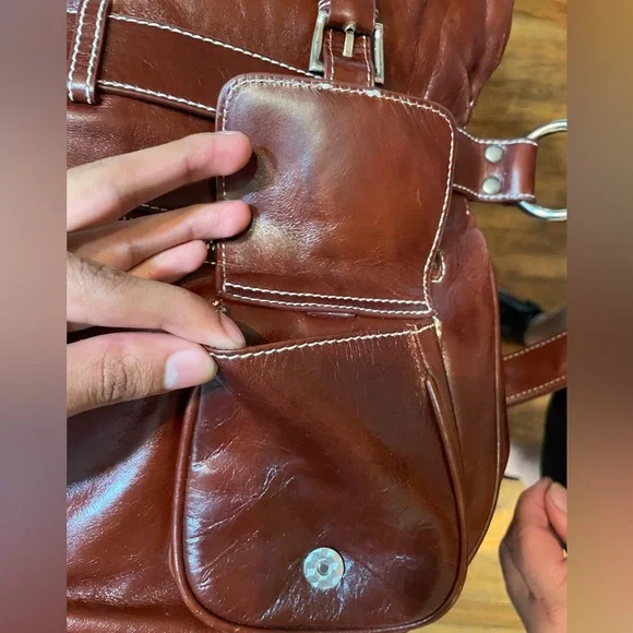 Dior Brown Leather Saddle Bag with Tan Accent - Picture 8 of 10